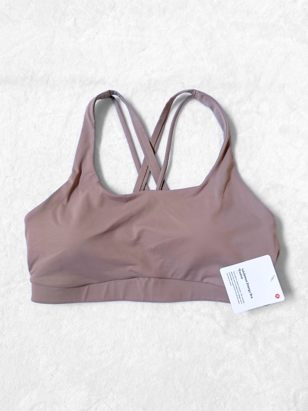 NWT Lululemon Energy Bra *Evolve – Ashen Rose – Medium (B-D)